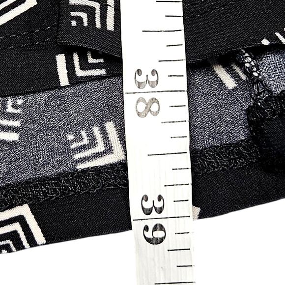 Lauren Ralph Lauren Dress Size 6 Black White Geo Print Long Sleeve Midi Y2K - Picture 10 of 10